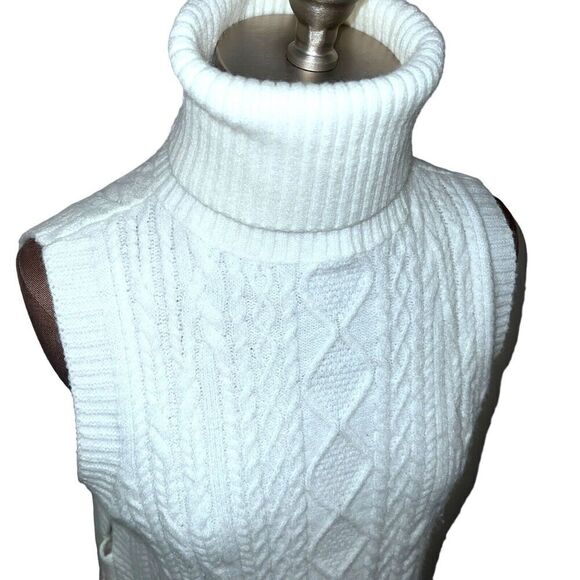 Bishop & Young Frankie Sleeveless Turtleneck Size Small Ivory - Picture 2 of 8